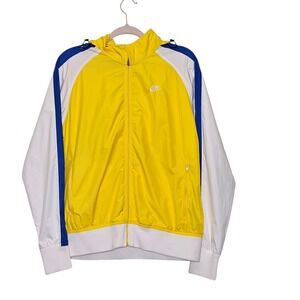 Nike Sportswear Track Windrunner Jacket Full Zip Yellow White Blue Womens L 2009
